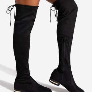 Black Machele Over-the-knee Boots